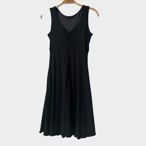 Go Lite‎ Reversible Tank Dress Black grey lettuce hem Size XS